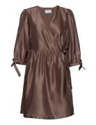Enola Wrap Dress Kort Kjole Brown DESIGNERS, REMIX