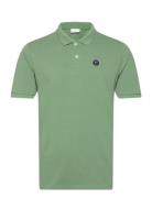 Toke Basic Badge Polo - Gots/Vegan Tops Polos Short-sleeved Green Know...