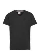 Tjm Original Jersey V Neck Tee Tops T-Kortærmet Skjorte Black Tommy Je...