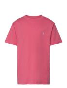 Cotton Jersey Crewneck Tee Tops T-Kortærmet Skjorte Pink Ralph Lauren ...