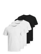 Jjeorganic Basic Tee Ss O-Ne 5Pk Mp Noos Tops T-Kortærmet Skjorte Blac...