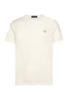 Crew Neck T-Shirt Tops T-Kortærmet Skjorte Cream Fred Perry