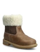 Timian Wool Top Boot Vinterstøvler Pull On Brown Wheat