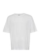 Mid Sleeve Solid Tops T-Kortærmet Skjorte White Resteröds