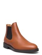 Slhblake Leather Chelsea Boot Noos Støvlet Chelsea Boot Brown Selected...