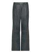 Adeledep Pants Bottoms Trousers Leather Leggings-Bukser Green DEPECHE