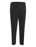 Kasakura Hw Cropped Pants Bottoms Trousers Straight Leg Black Kaffe