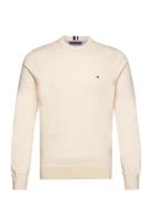 1985 Crew Neck Sweater Tops Knitwear Round Necks Cream Tommy Hilfiger