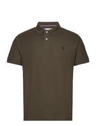 Alfred Polo Tops Polos Short-sleeved Khaki Green U.S. Polo Assn.