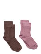 Ankle Sock - Rib  Sokker Strømper Multi/patterned Minymo