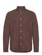 Kristian Oxford Shirt Tops Shirts Casual Brown Les Deux