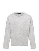 Nkfvicti Ls Knit L Noos Tops T-shirts Long-sleeved T-Skjorte Grey Name...