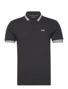 Paddy Sport Polos Short-sleeved Black BOSS