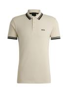 Paddy Sport Polos Short-sleeved Beige BOSS