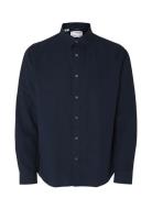 Slhregnew-Linen Shirt Ls Classic Tops Shirts Casual Navy Selected Homm...