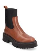 Boots - Flat Shoes Boots Ankle Boots Ankle Boots Flat Heel Brown ANGUL...