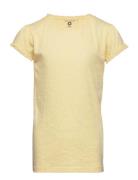 T-Shirt Ss Jacquard Tops T-Kortærmet Skjorte Yellow En Fant