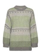 Ethno Sweater Tops Knitwear Jumpers Green The Knotty S