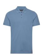 Mapoleo Melange Tops Polos Short-sleeved Blue Matinique