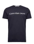 Core Institutional Logo Slim Tee Tops T-Kortærmet Skjorte Black Calvin...
