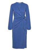 Catjaiw Wrap Dress Knælang Kjole Blue InWear
