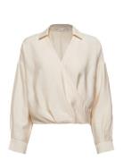 Sharlaiw Blouse Tops Blouses Long-sleeved Cream InWear
