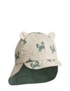 Gorm Reversible Sun Hat With Ears Solhat Green Liewood
