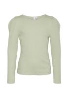 Vmlavender Ls Top Girl Noos Tops T-shirts Long-sleeved T-Skjorte Green...