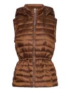 Feminine Lw Down Vest Vests Padded Vests Brown Tommy Hilfiger