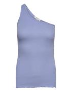 Organic Top Tops T-shirts & Tops Sleeveless Blue Rosemunde