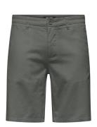 Onsmark 0011 Cotton Linen Shorts Noos Bottoms Shorts Chinos Shorts Gre...