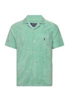 Rec Lw Cotton Terry-Ssl-Sps Tops Shirts Short-sleeved Green Polo Ralph...