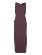 Briellegz Sl Rib Dress Knælang Kjole Purple Gestuz