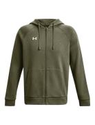 Ua Rival Fleece Fz Hoodie Sport Sweatshirts & Hoodies Hoodies Khaki Gr...