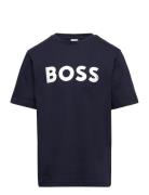 Short Sleeves Tee-Shirt Tops T-Kortærmet Skjorte Navy BOSS