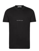 Institutional Tee Tops T-Kortærmet Skjorte Black Calvin Klein Jeans