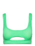 Sasha Crop Swimwear Bikinis Bikini Tops Bandeau Bikinitops Green Bond-...