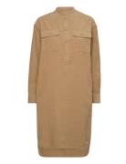 Corduroy Shirtdress Knælang Kjole Beige Polo Ralph Lauren