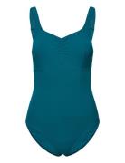 Womens Shaping Aquanite 1 Piece Sport Swimsuits Green Speedo