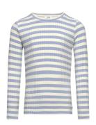 5X5 Classic Stripe Talika Top Tops T-shirts Long-sleeved T-Skjorte Blu...