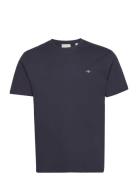 Reg Shield Ss T-Shirt Tops T-Kortærmet Skjorte Navy GANT