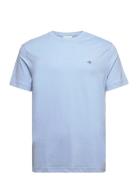 Reg Shield Ss T-Shirt Tops T-Kortærmet Skjorte Blue GANT