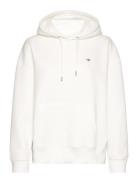 Rel Shield Hoodie Tops Sweatshirts & Hoodies Hoodies White GANT