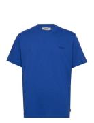 Wbbaine Base Tee Designers T-Kortærmet Skjorte Blue Woodbird