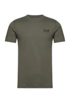 T-Shirts Tops T-Kortærmet Skjorte Khaki Green EA7