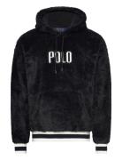Logo Pile Fleece Hoodie Tops Sweatshirts & Hoodies Hoodies Black Polo ...