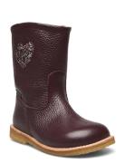 Boots - Flat - With Zipper Vinterstøvler Pull On Purple ANGULUS
