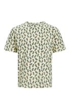 Jjsunshade Aop Tee Ss Crew Neck Tops T-Kortærmet Skjorte Green Jack & ...