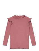 Nmfbettie Xsl Ls Top Tops T-shirts Long-sleeved T-Skjorte Pink Name It