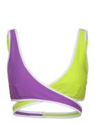 Puma Swim Women Contour Plunge Top Swimwear Bikinis Bikini Tops Triang...